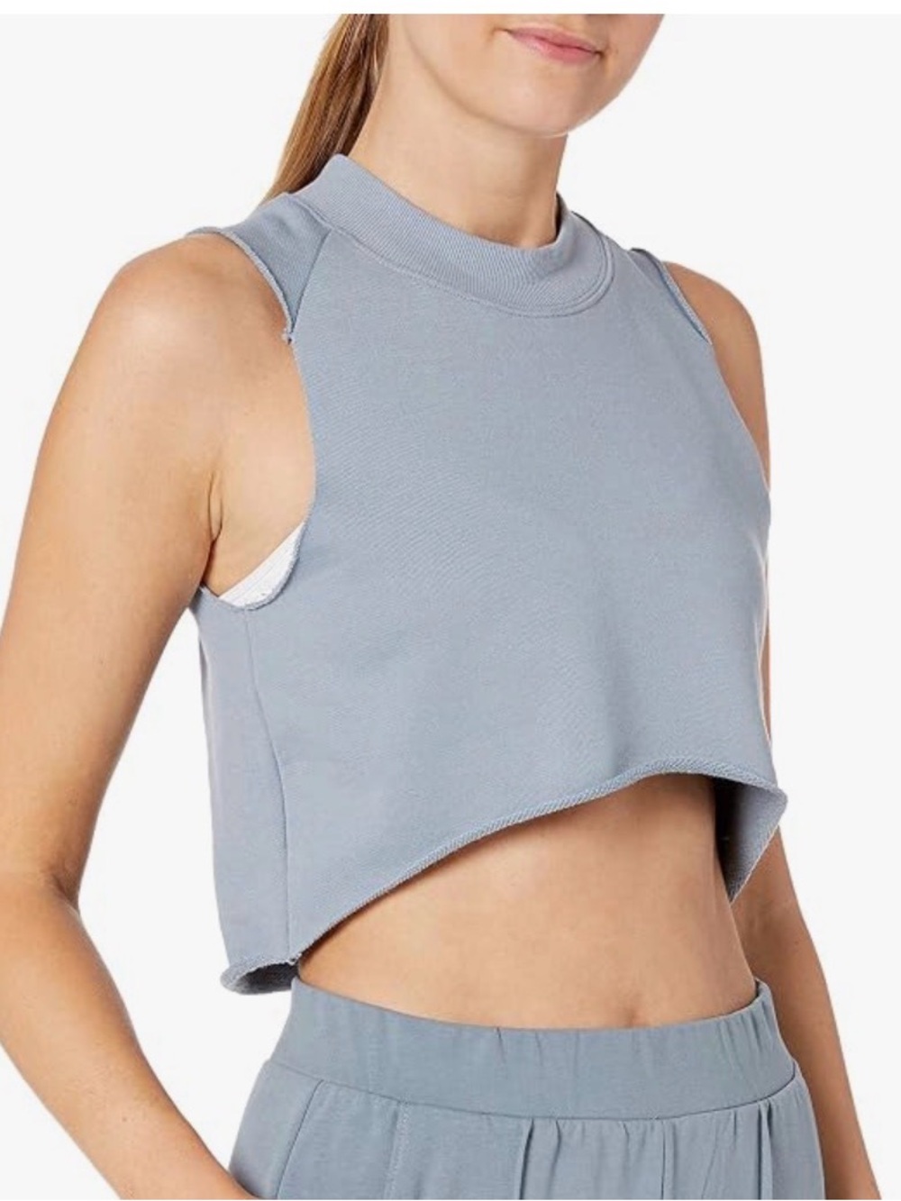 ALO Yoga Light Gray Cropped Tank Top